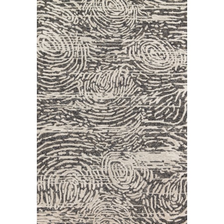 1'6" x 1'6" Charcoal / Silver Rug