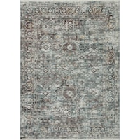 2'7" x 10'0" Slate / Teal Runner Rug