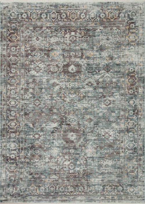 18" x 18" Slate / Teal Sample Rug
