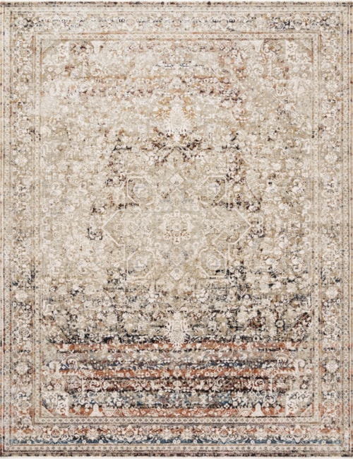 2'10" x 12'6" Taupe / Brick Rug