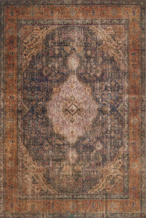 3'-6" x 5'-6" Plum / Multi Area Rug