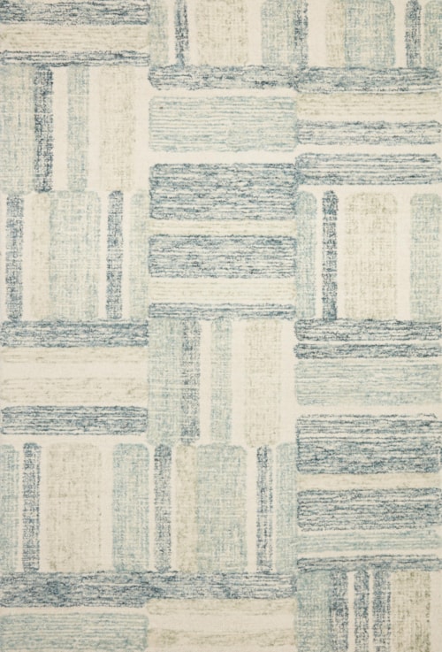 18" x 18"  Aqua / Denim Rug