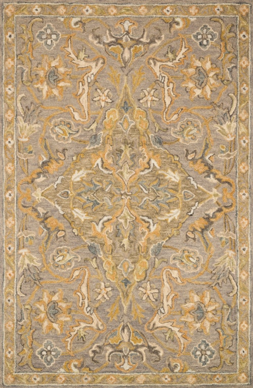1'6" x 1'6"  Grey / Multi Rug