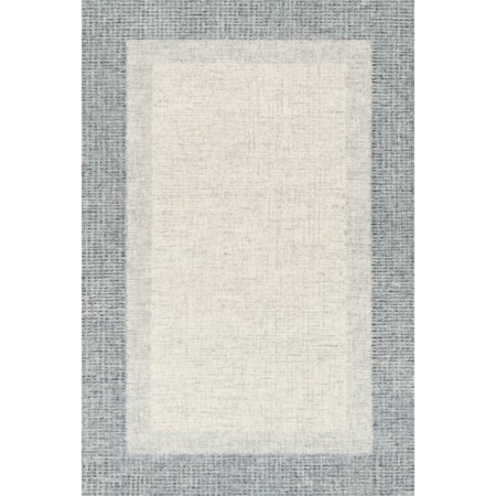 2'3" x 3'9" Grey / Blue Rug