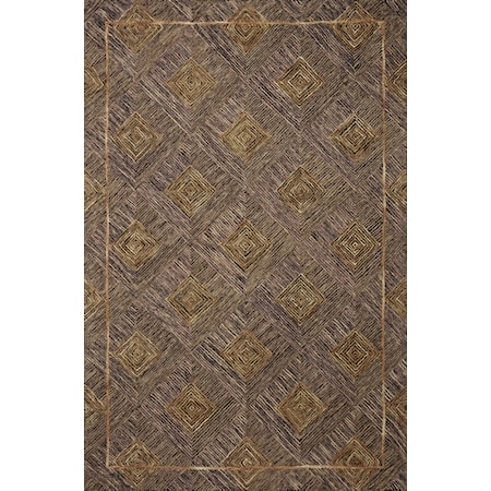 2'-3" x 3'-9" Plum / Gold Rug