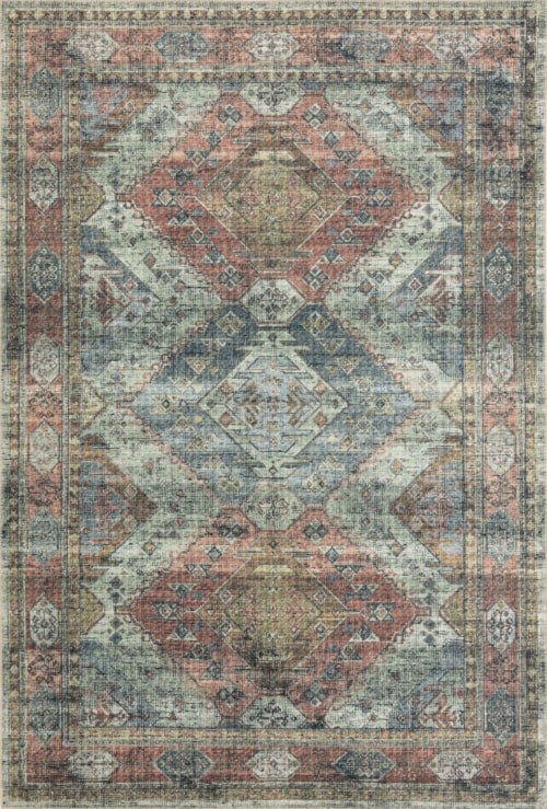 2'6" x 7'6" Apricot / Mist Runner Rug