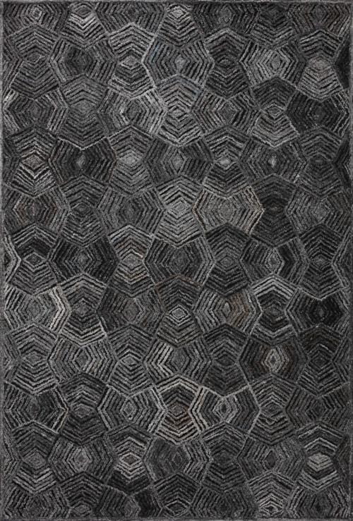 18" x 18" Charcoal Sample Rug