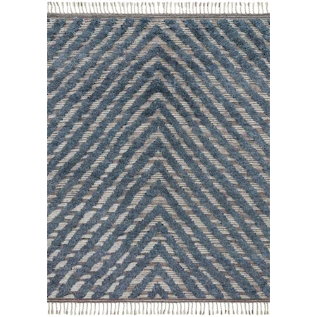 18" x 18" Blue / Pewter Sample Rug