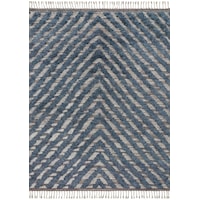 5'6" x 8'6" Blue / Pewter Rectangle Rug