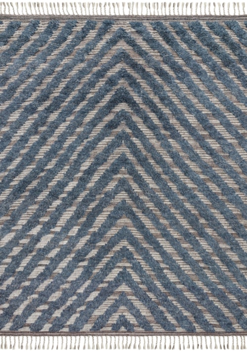 18" x 18" Blue / Pewter Sample Rug