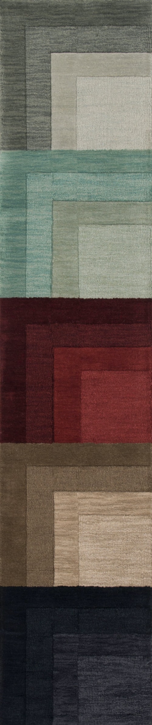 1'6" x 7'6" Color Blanket 3 Runner Rug