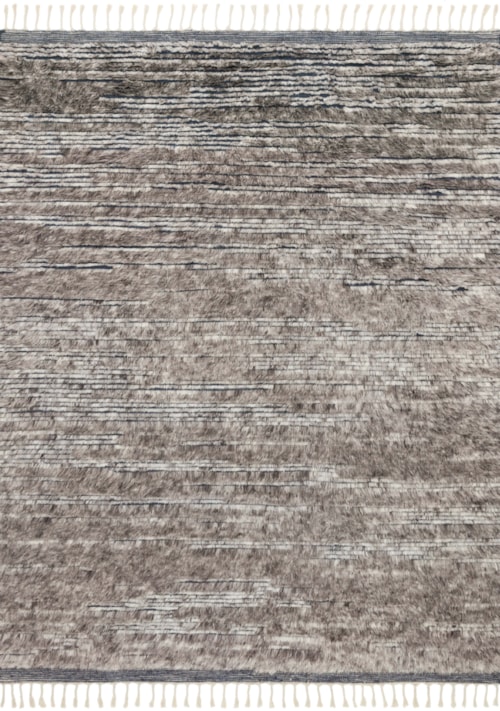 18" x 18" Pewter / Ink Sample Rug