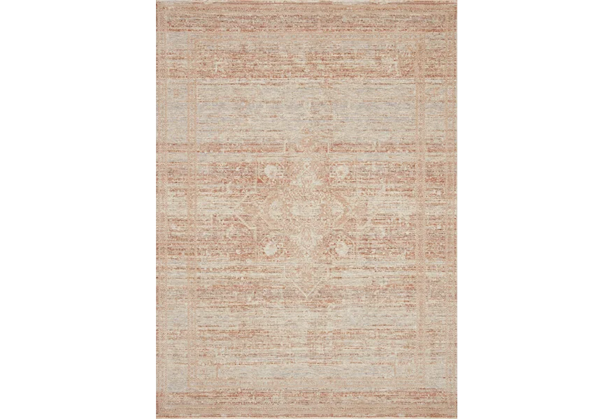 Faye 2'8" x 2'8"  Terracotta / Sky Rug by Reeds Rugs at Reeds Furniture