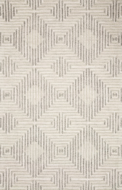 1'6" x 1'6"  Grey / Silver Rug