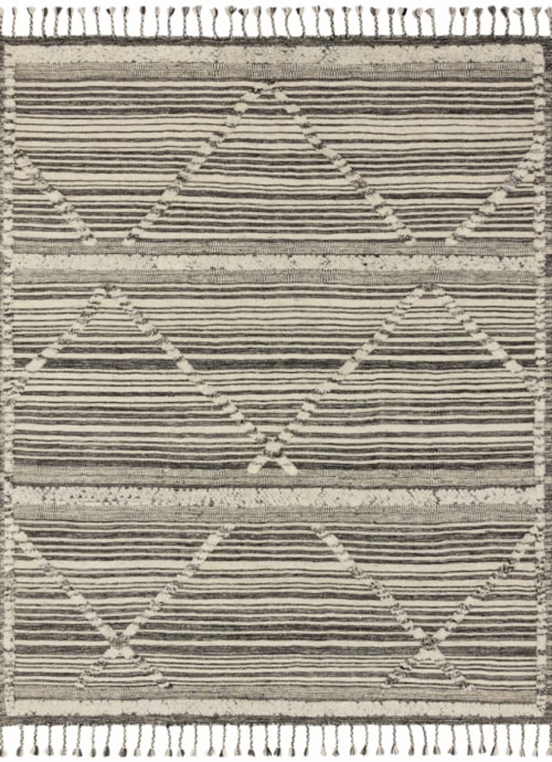 8'6" x 11'6" Ivory / Charcoal Rug