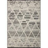 7'10" x 7'10" Charcoal / Ivory Square Rug
