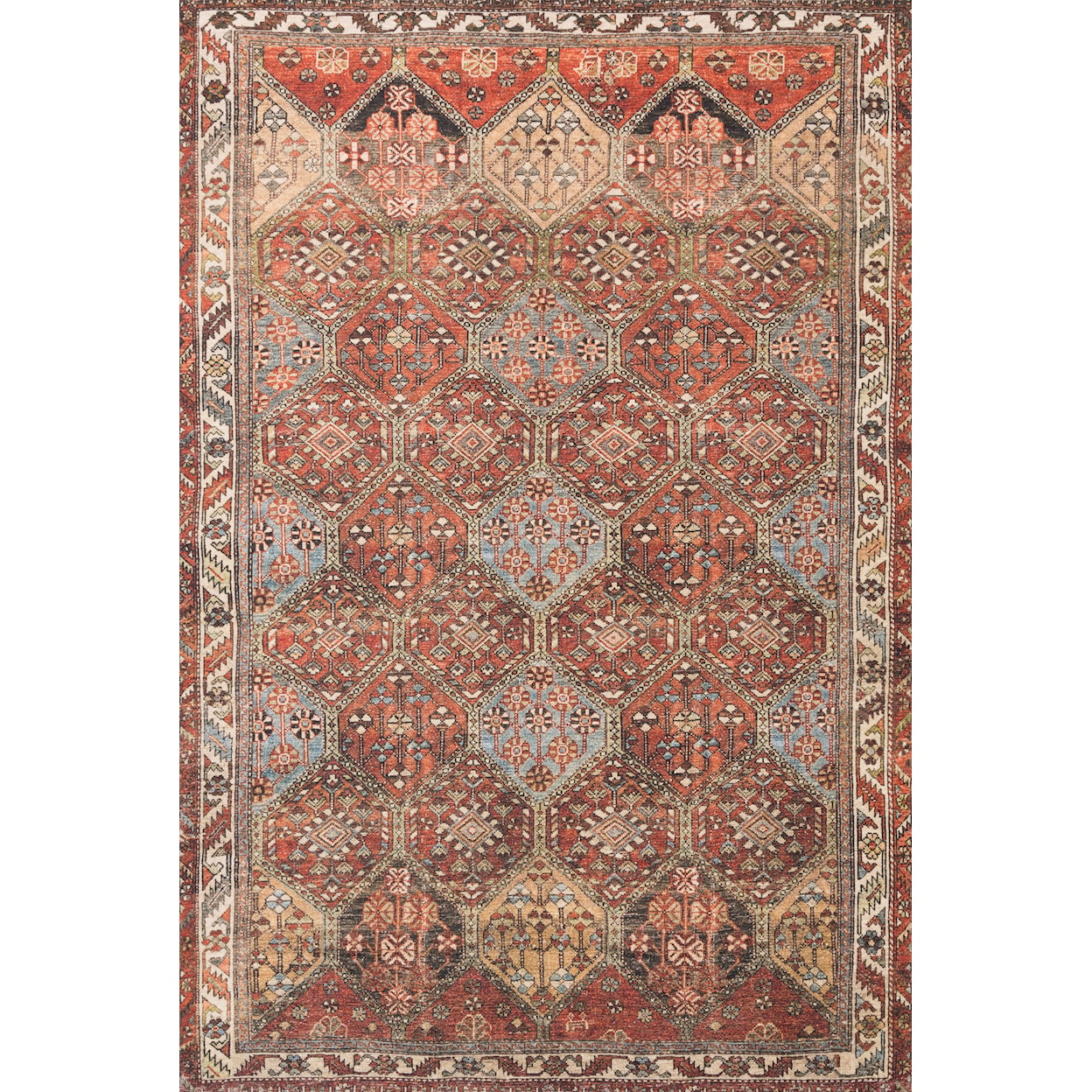 Loloi Rugs Loren 3'6" x 5'6" Spice / Multi Rug