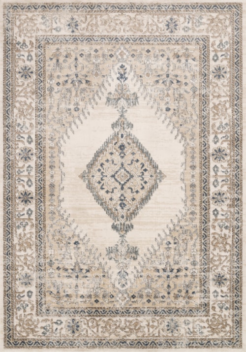 5'3" x 7'6" Oatmeal / Ivory Rectangle Rug