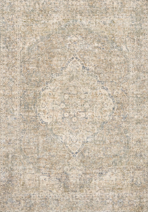 2'6" x 10'0" Granite / Blue Rug