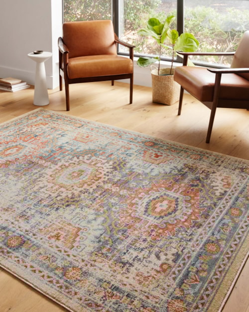 18" x 18" Mist / Multi Sample Rug