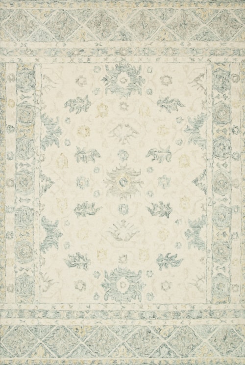 2'6" x 9'9" Ivory / Slate Rug