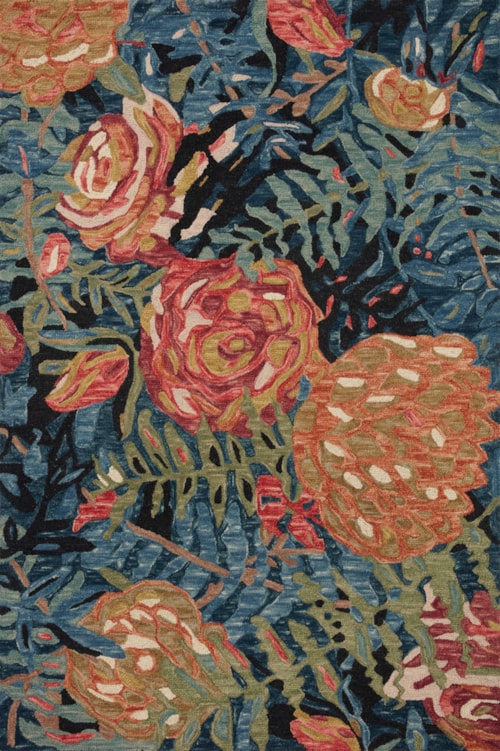 2'6" x 9'9" Black / Fiesta Rug