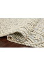 Loloi Rugs Noelle 18" x 18" Ivory / Black Sample Rug