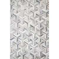 3'6" x 5'6" Silver / Ivory Rectangle Rug
