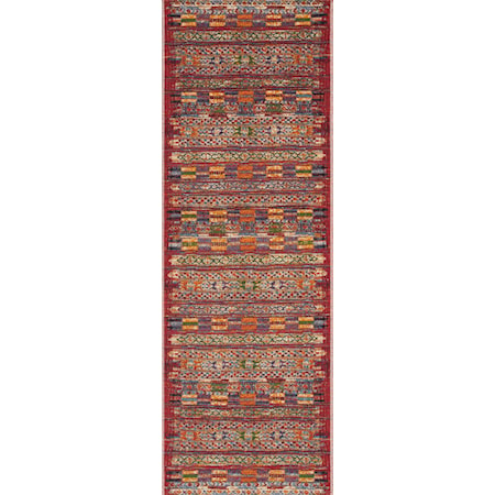 5&apos;3&quot; x 7&apos;8&quot; Red / Multi Rug