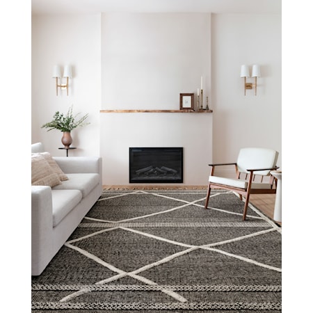 1&apos;6&quot; x 1&apos;6&quot;  Beige / Charcoal Rug