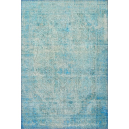 1'6" x 1'6"  Aqua Rug
