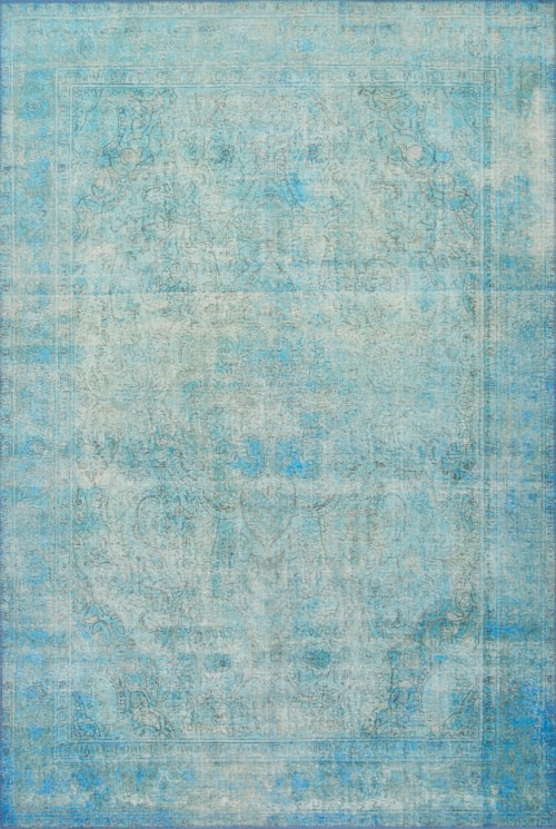 1'6" x 1'6"  Aqua Rug
