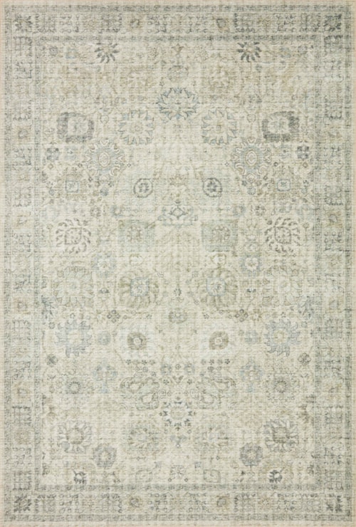 7' x 9' Natural / Sage Oval Rug