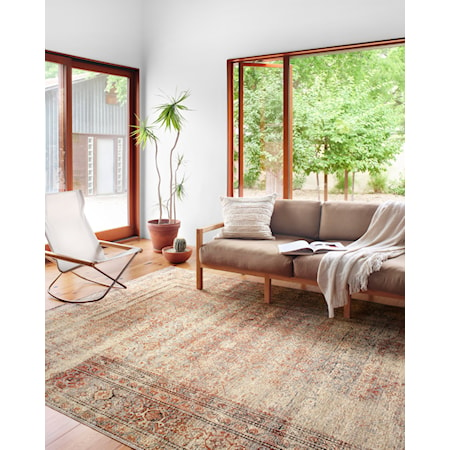 2&apos;5&quot; x 11&apos;2&quot; Natural / Brick Rug