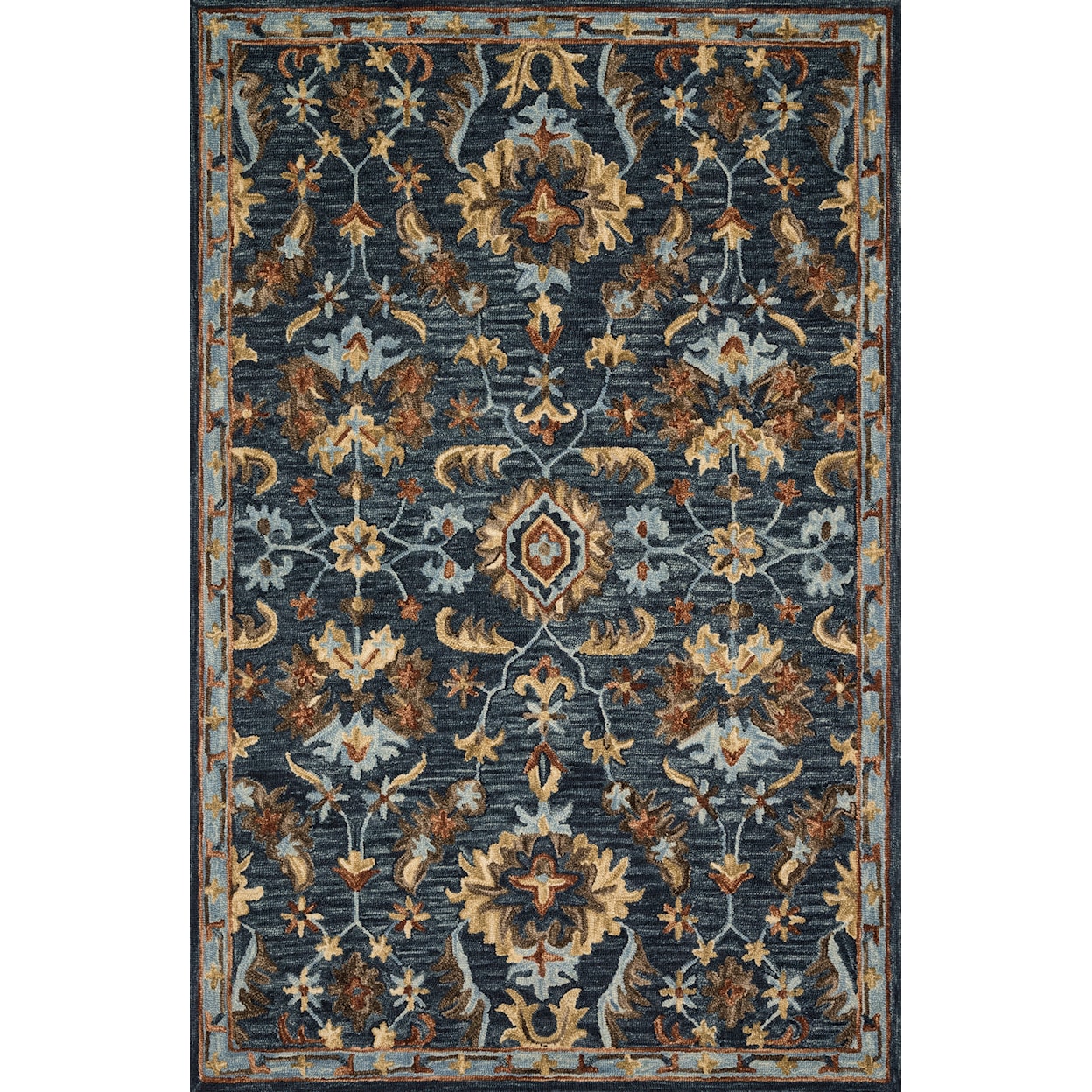 Loloi Rugs Victoria 1'6" x 1'6"  Denim / Multi Rug