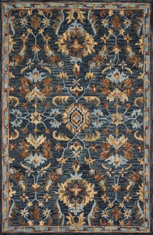 2'6" x 7'6" Denim / Multi Rug