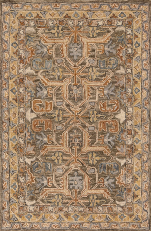 1'6" x 1'6"  Walnut / Multi Rug