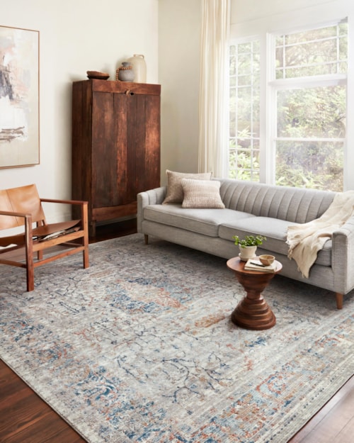18" x 18" Stone / Multi Sample Rug
