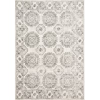 7'10" x 7'10" Round Ivory / Charcoal Rug