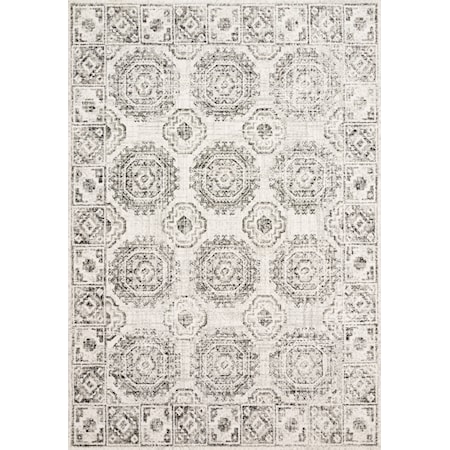 6'7" x 9'2" Ivory / Charcoal Rug