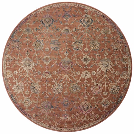 18&quot; x 18&quot;  Terracotta / Multi Rug