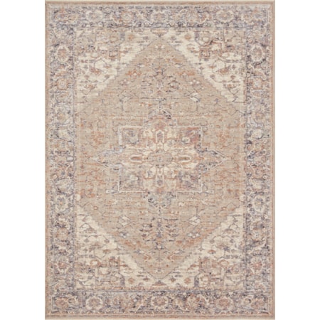 2'8" x 2'8"  Taupe / Denim Rug