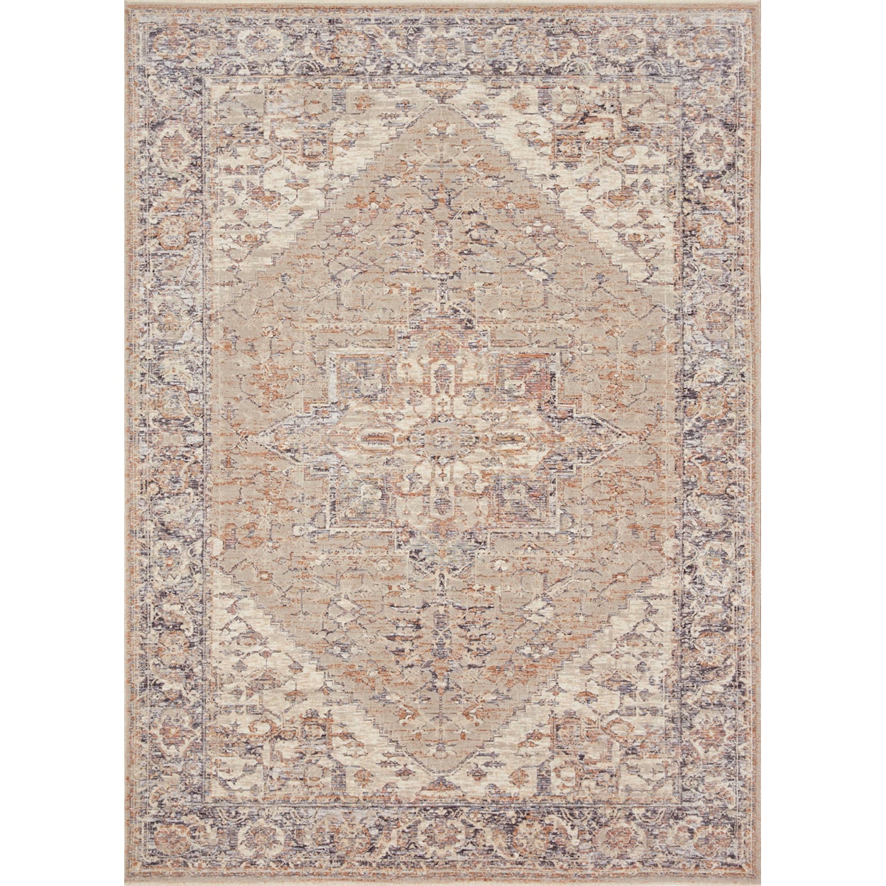 Reeds Rugs Faye 2'8" x 2'8"  Taupe / Denim Rug