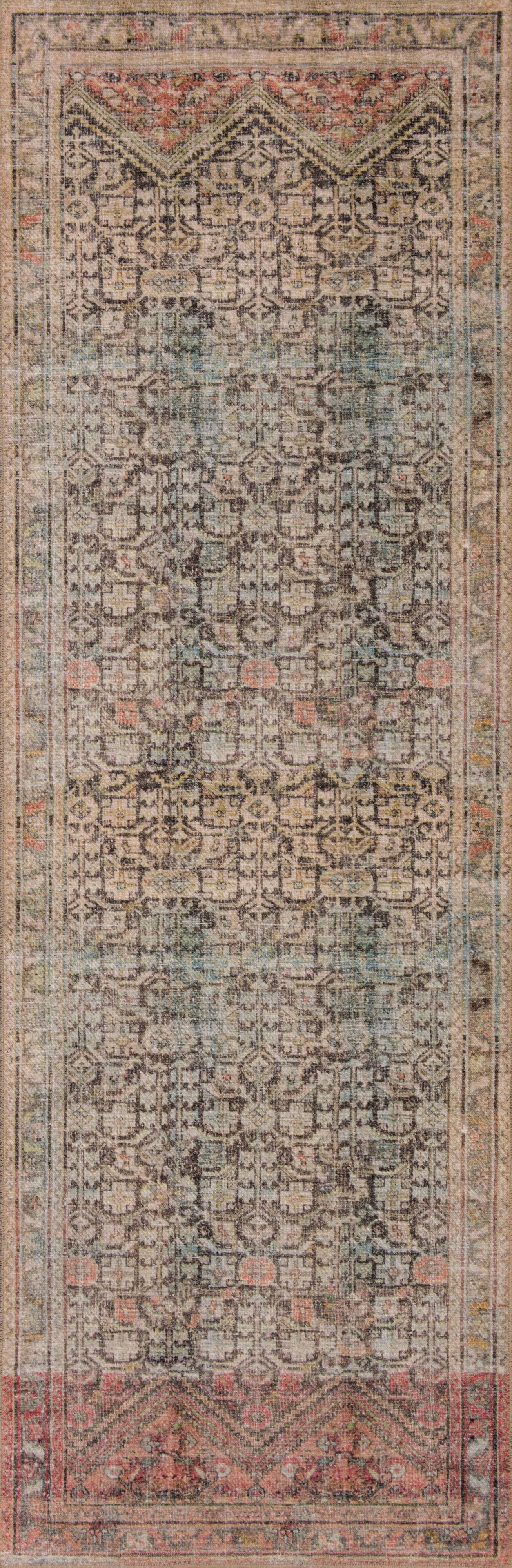 3'6" x 5'6" Charcoal / Multi Rug