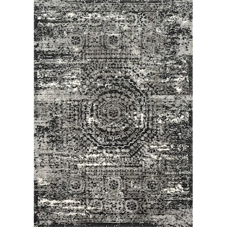 1'6" x 1'6"  Graphite / Black Rug