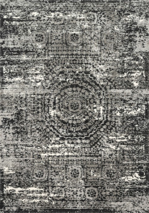 1'6" x 1'6"  Graphite / Black Rug