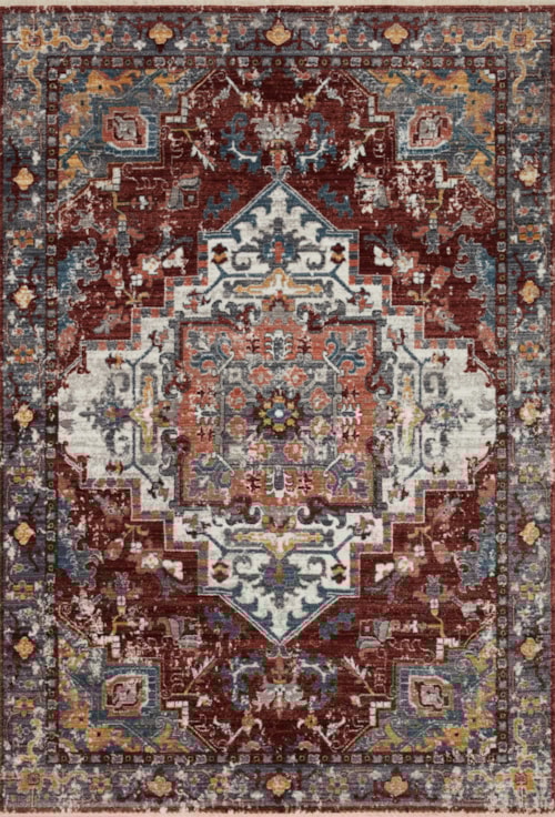 18" x 18" Brick / Grey Sample Rug