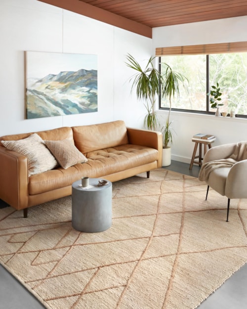 18" x 18" Ivory / Natural Sample Rug