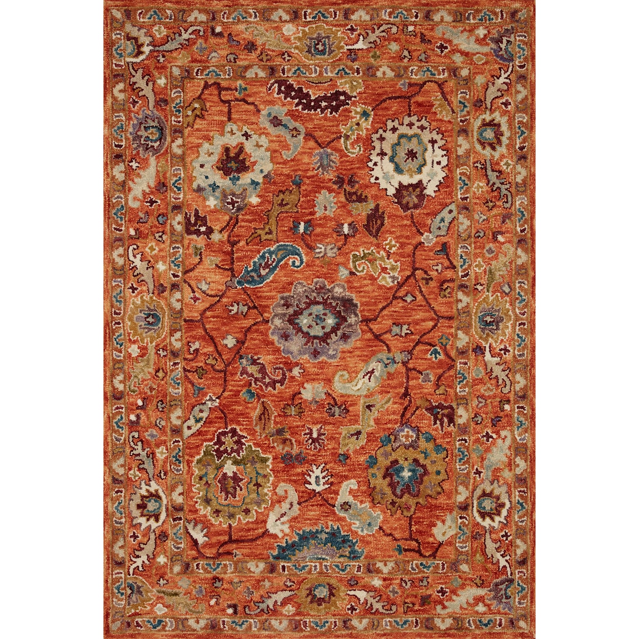 Reeds Rugs Padma 3'6" x 5'6" Orange / Multi Rug