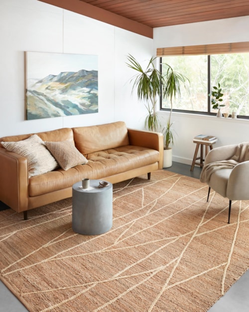 18" x 18" Natural / Ivory Sample Rug